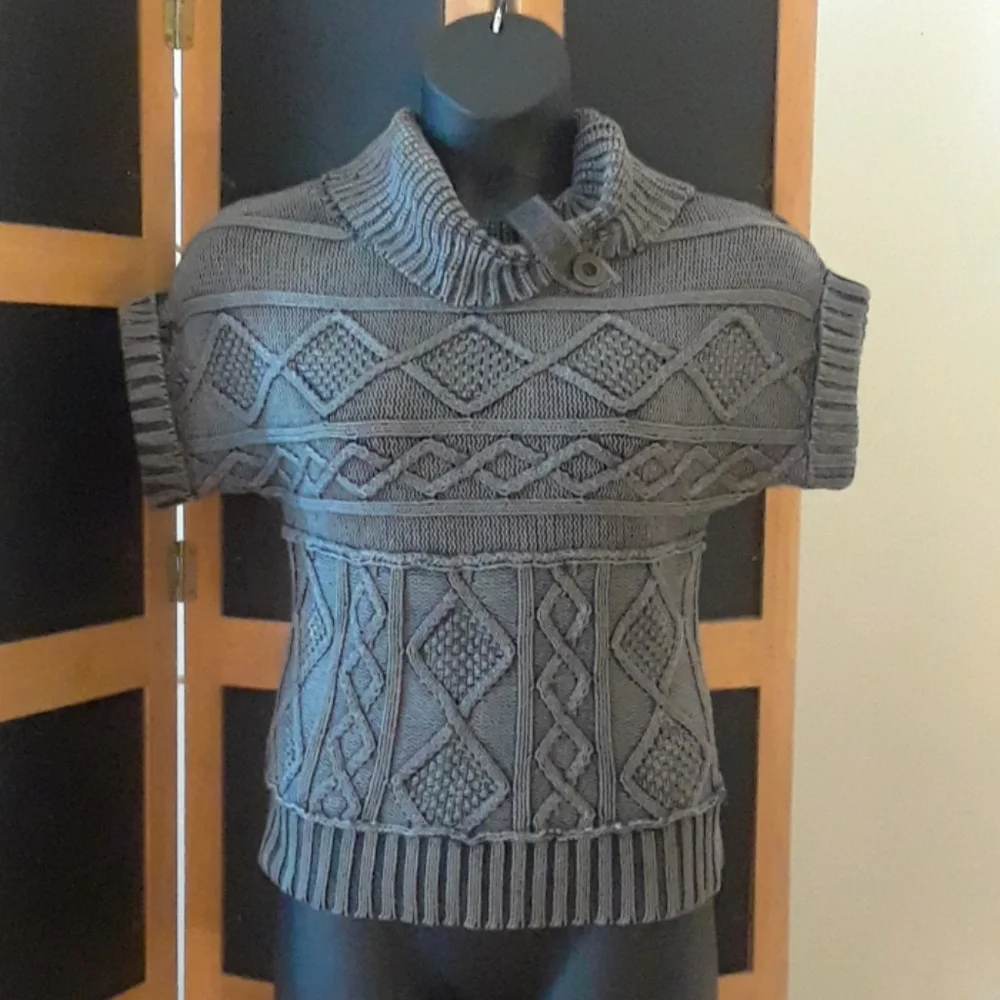 Nine West Cowneck Sweater RUSTIC Cable Knit NWOT